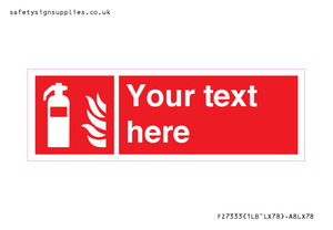 Custom Fire extinguisher Sign